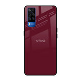 Classic Burgundy Vivo Y51 2020 Glass Back Cover Online
