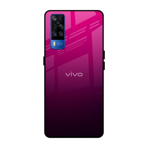 Purple Ombre Pattern Vivo Y51 2020 Glass Back Cover Online