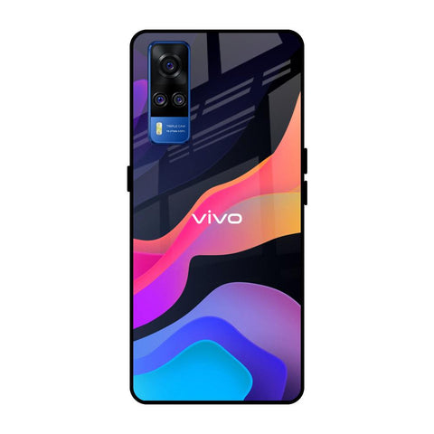 Colorful Fluid Vivo Y51 2020 Glass Back Cover Online