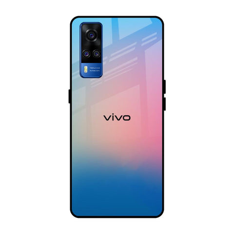 Blue & Pink Ombre Vivo Y51 2020 Glass Back Cover Online