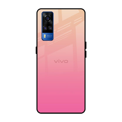 Pastel Pink Gradient Vivo Y51 2020 Glass Back Cover Online