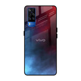 Smokey Watercolor Vivo Y51 2020 Glass Back Cover Online