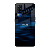 Blue Rough Abstract Vivo Y51 2020 Glass Back Cover Online