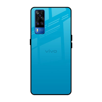 Blue Aqua Vivo Y51 2020 Glass Back Cover Online