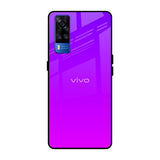Purple Pink Vivo Y51 2020 Glass Back Cover Online