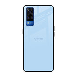 Pastel Sky Blue Vivo Y51 2020 Glass Back Cover Online