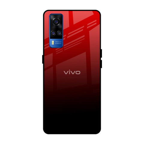 Maroon Faded Vivo Y51 2020 Glass Back Cover Online