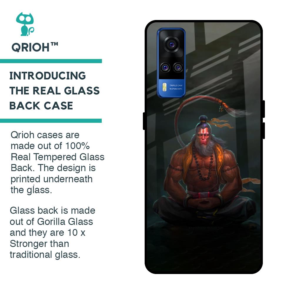 Lord Hanuman Animated Glass Case for Vivo Y51 2020