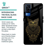 Golden Owl Glass Case for Vivo Y51 2020