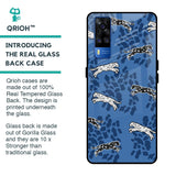 Blue Cheetah Glass Case for Vivo Y51 2020