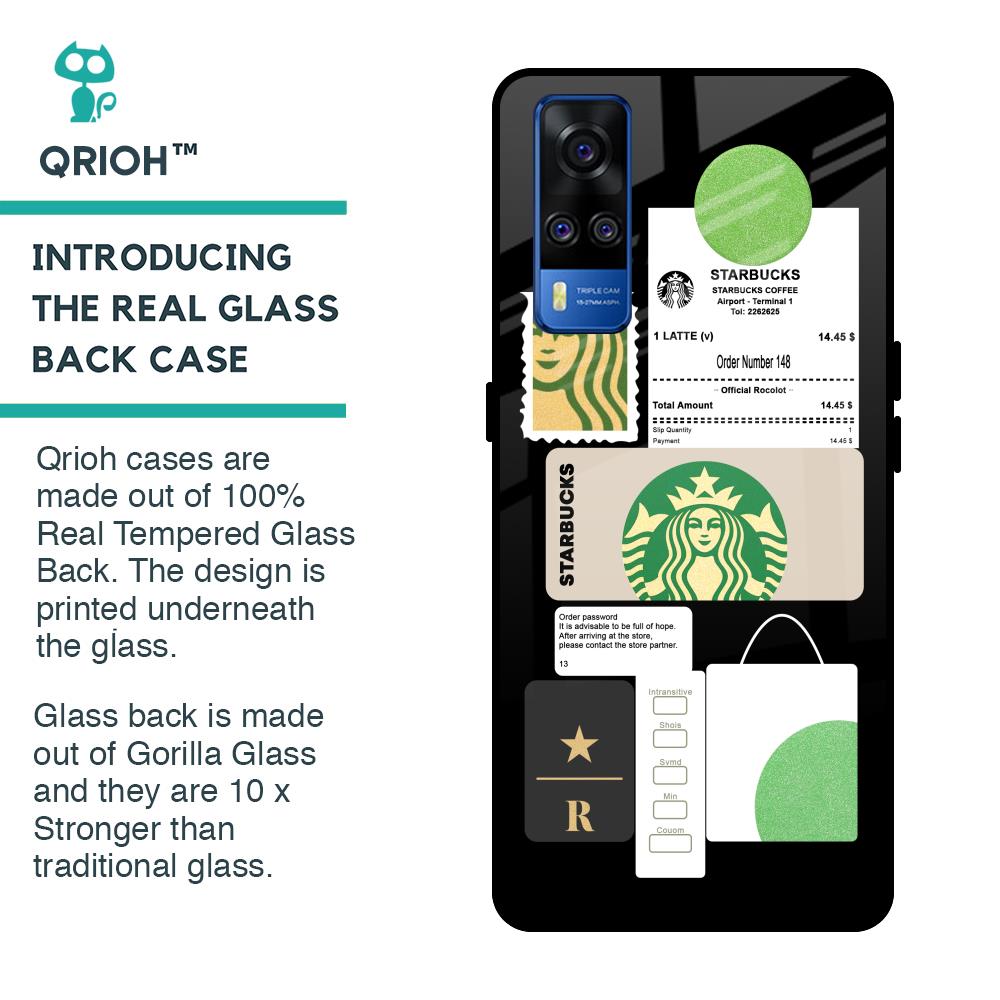 Coffee Latte Glass Case for Vivo Y51 2020