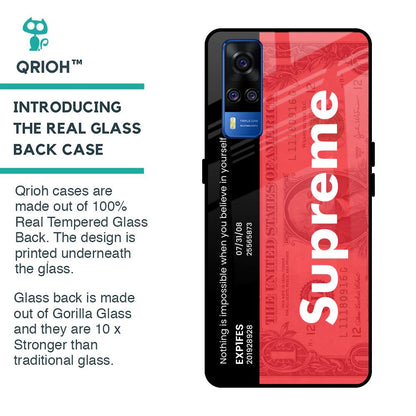 Supreme Ticket Glass Case for Vivo Y51 2020