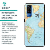 Travel Map Glass Case for Vivo Y51 2020