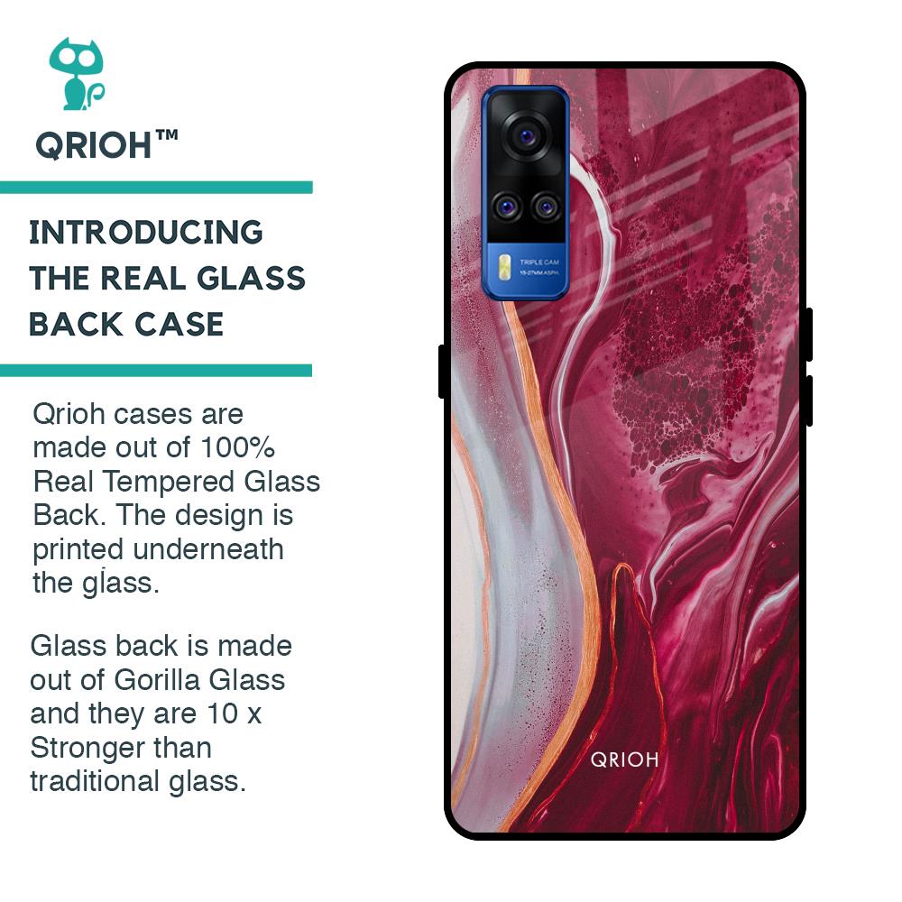 Crimson Ruby Glass Case for Vivo Y51 2020