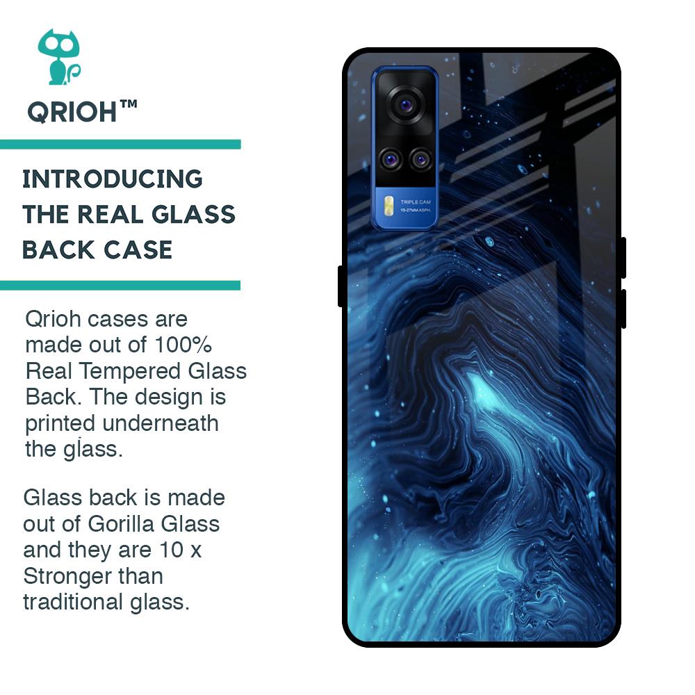 Dazzling Ocean Gradient Glass Case For Vivo Y51 2020