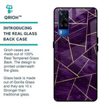 Geometric Purple Glass Case For Vivo Y51 2020