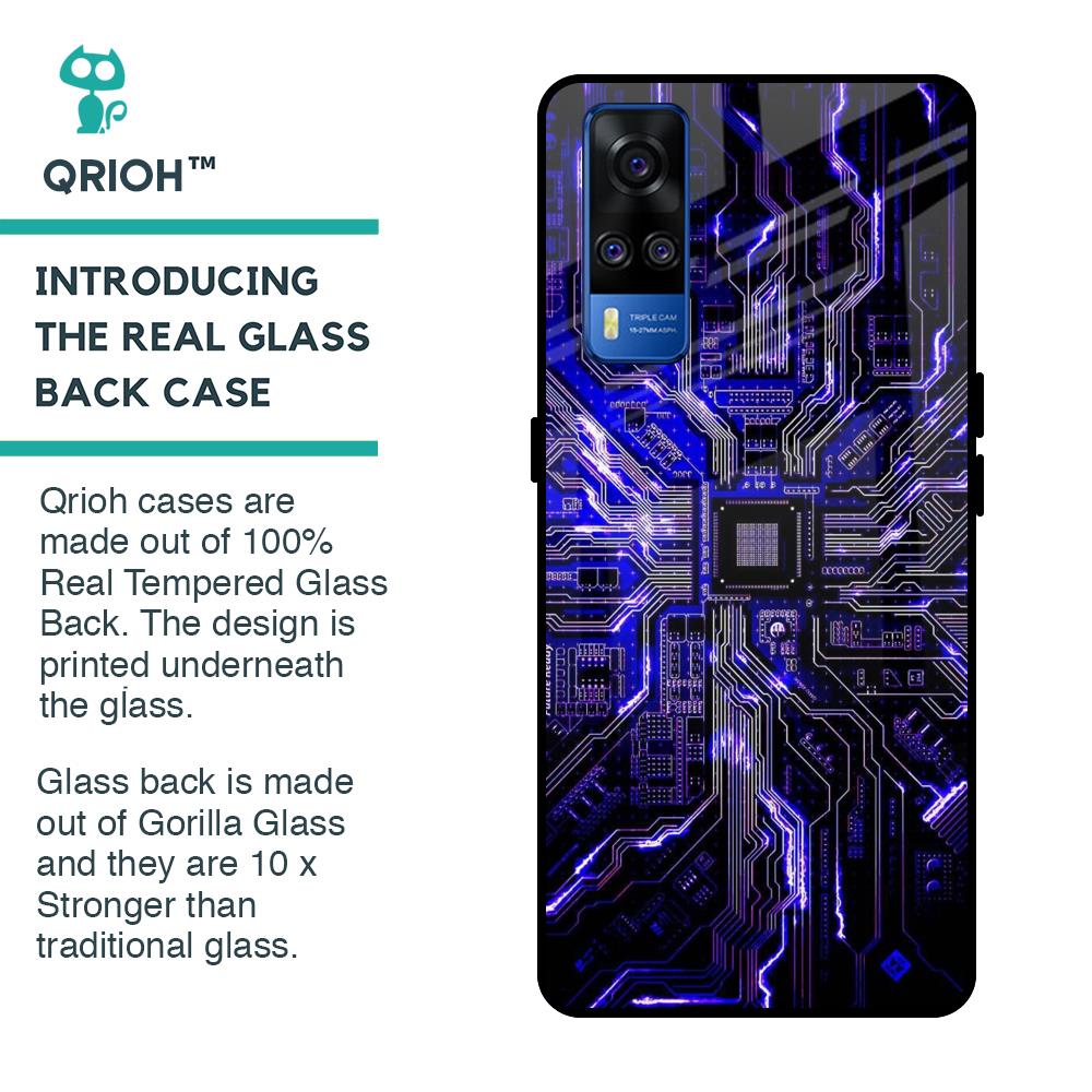 Techno Color Pattern Glass Case For Vivo Y51 2020