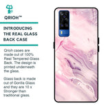 Diamond Pink Gradient Glass Case For Vivo Y51 2020