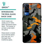 Camouflage Orange Glass Case For Vivo Y51 2020