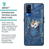 Kitty In Pocket Glass Case For Vivo Y51 2020