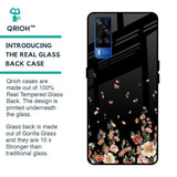 Floating Floral Print Glass Case for Vivo Y51 2020