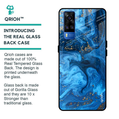Gold Sprinkle Glass case for Vivo Y51 2020