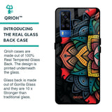 Retro Gorgeous Flower Glass Case for Vivo Y51 2020