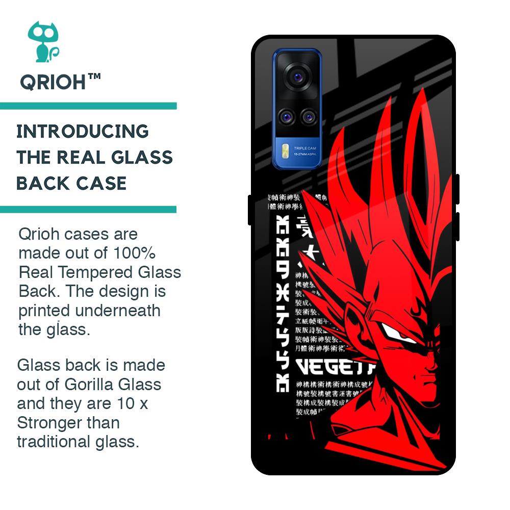 Red Vegeta Glass Case for Vivo Y51 2020