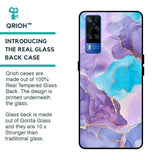 Alcohol ink Marble Glass Case for Vivo Y51 2020