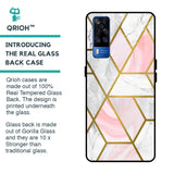 Geometrical Marble Glass Case for Vivo Y51 2020