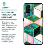 Seamless Green Marble Glass Case for Vivo Y51 2020