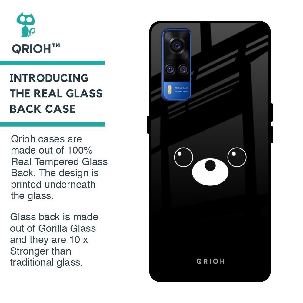 Cute Bear Glass Case for Vivo Y51 2020