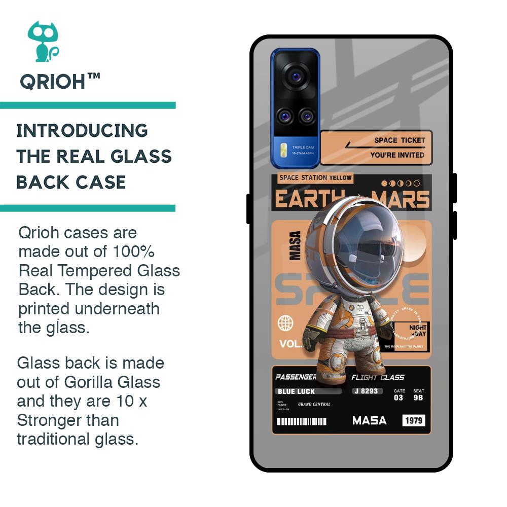 Space Ticket Glass Case for Vivo Y51 2020