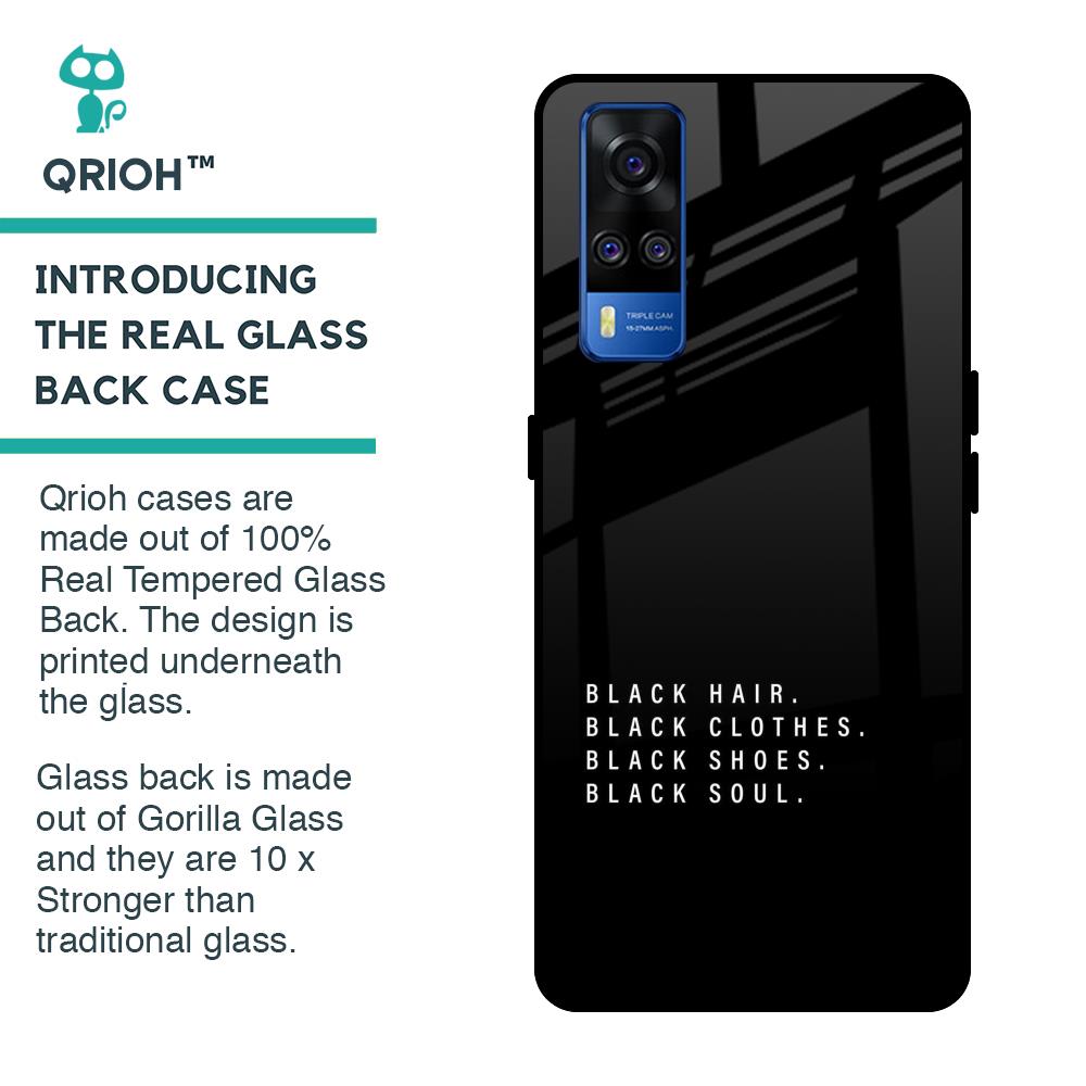 Black Soul Glass Case for Vivo Y51 2020