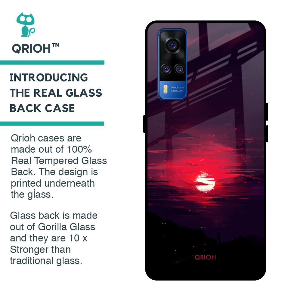 Morning Red Sky Glass Case For Vivo Y51 2020
