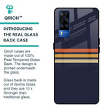 Tricolor Stripes Glass Case For Vivo Y51 2020