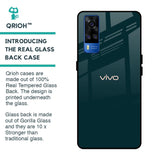 Hunter Green Glass Case For Vivo Y51 2020