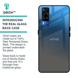Blue Grey Ombre Glass Case for Vivo Y51 2020
