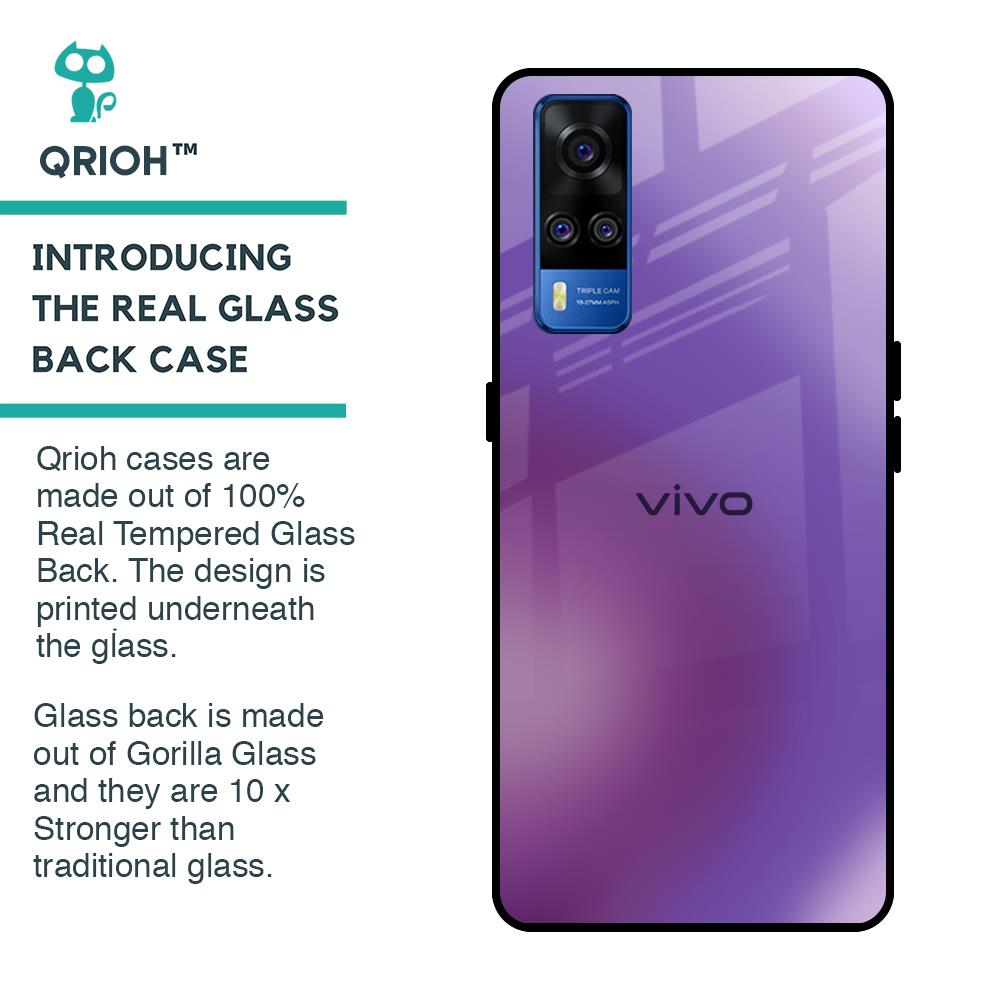 Ultraviolet Gradient Glass Case for Vivo Y51 2020