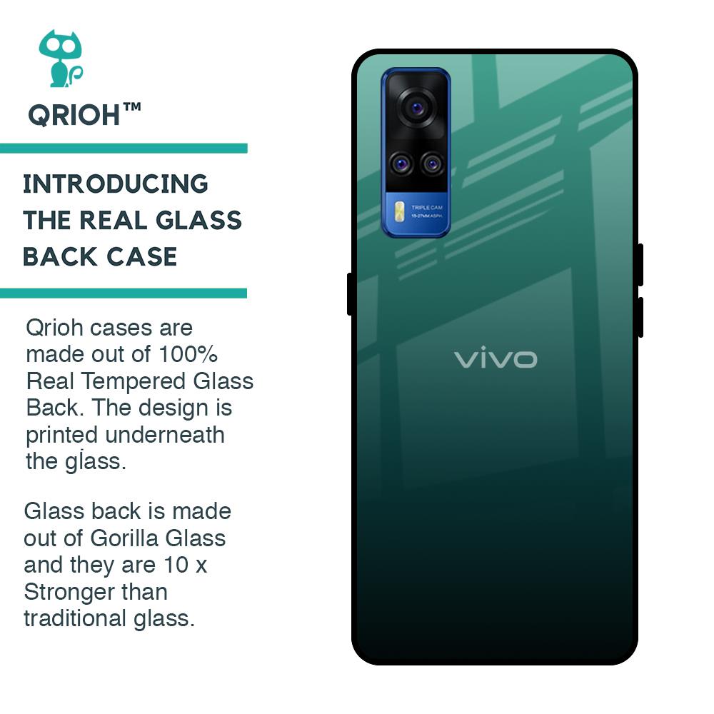 Palm Green Glass Case For Vivo Y51 2020