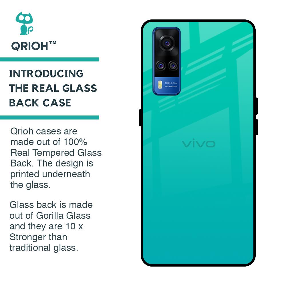 Cuba Blue Glass Case For Vivo Y51 2020