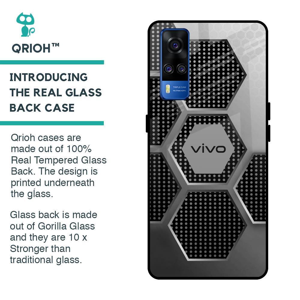 Hexagon Style Glass Case For Vivo Y51 2020