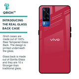 Solo Maroon Glass case for Vivo Y51 2020