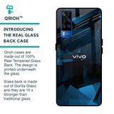 Polygonal Blue Box Glass Case For Vivo Y51 2020