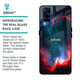 Brush Art Glass Case For Vivo Y51 2020