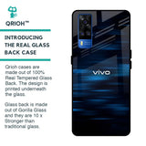 Blue Rough Abstract Glass Case for Vivo Y51 2020