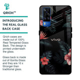 Tropical Art Flower Glass Case for Vivo Y51 2020