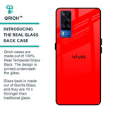 Blood Red Glass Case for Vivo Y51 2020