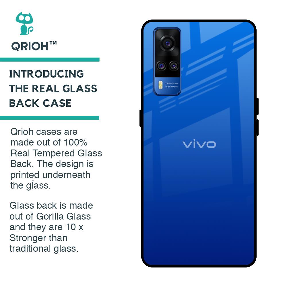 Egyptian Blue Glass Case for Vivo Y51 2020