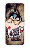 Nerdy Shinchan Nokia 2.4 Back Cover